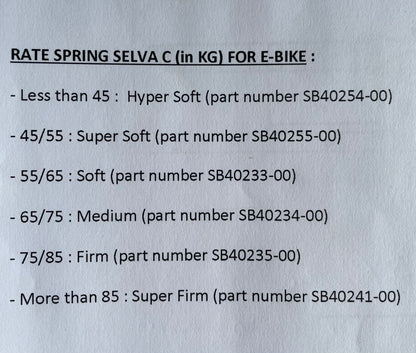 SELVA C COIL SPRING (VARIOUS RATES)