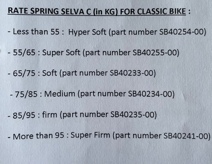 SELVA C COIL SPRING (VARIOUS RATES)