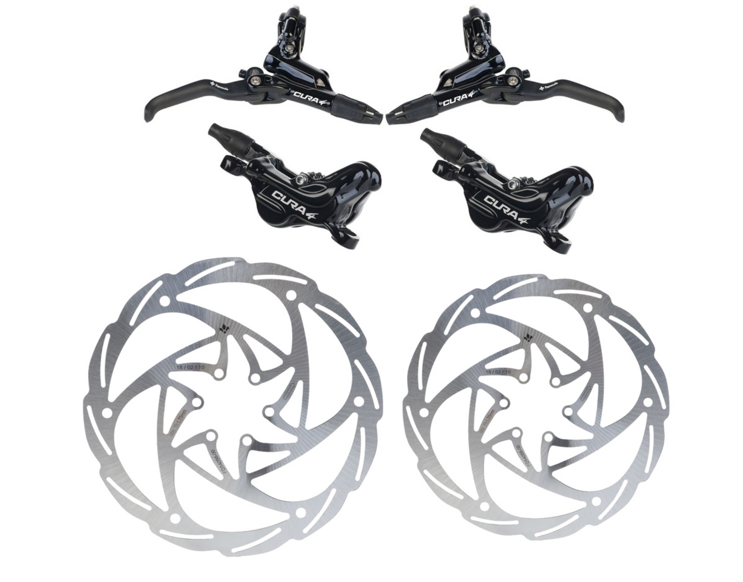 Formula Cura 4 Brake Set + 203mm / 203mm Rotors