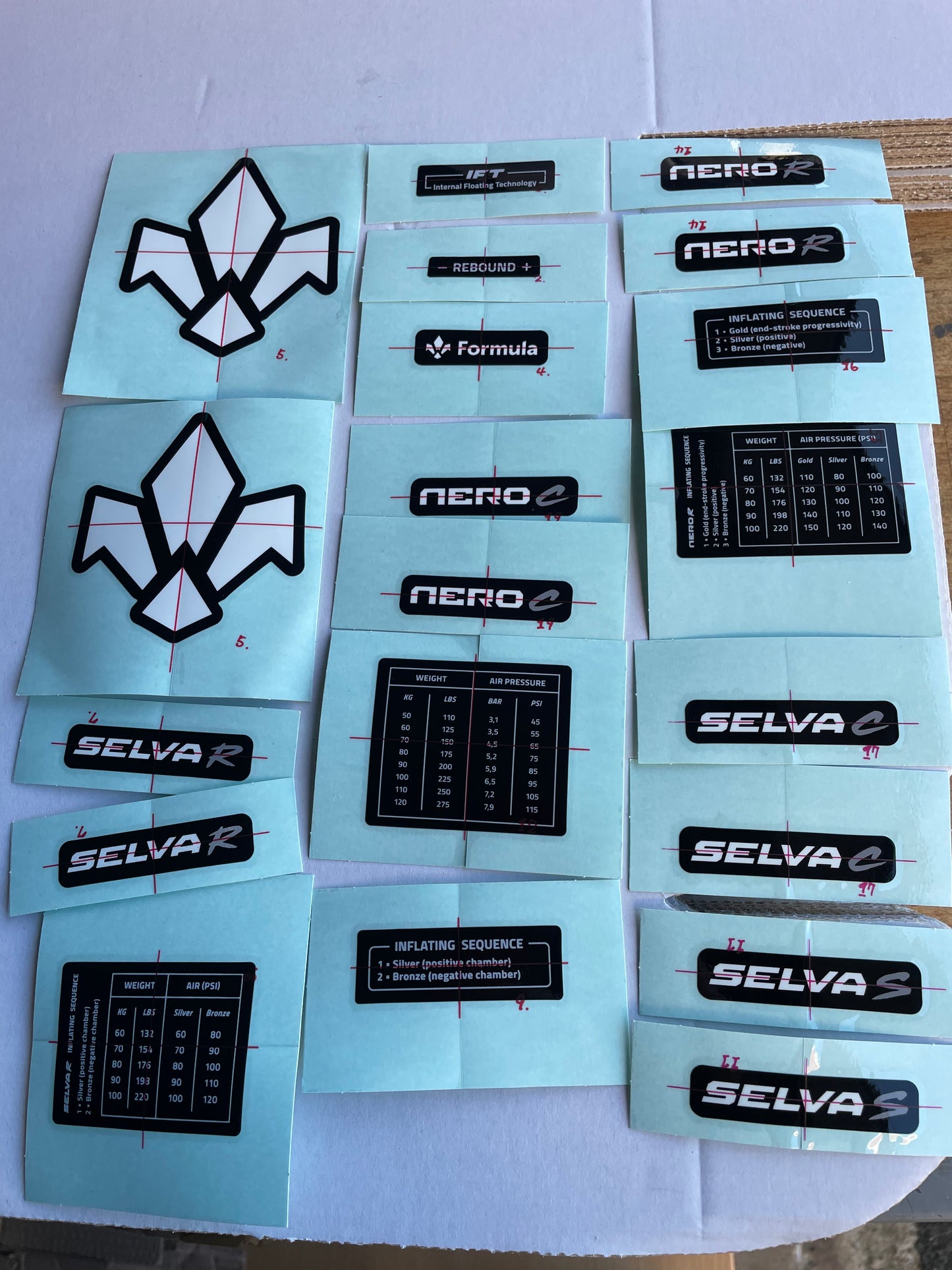 Selva Nero White Decals / Stickers SB-A083-00
